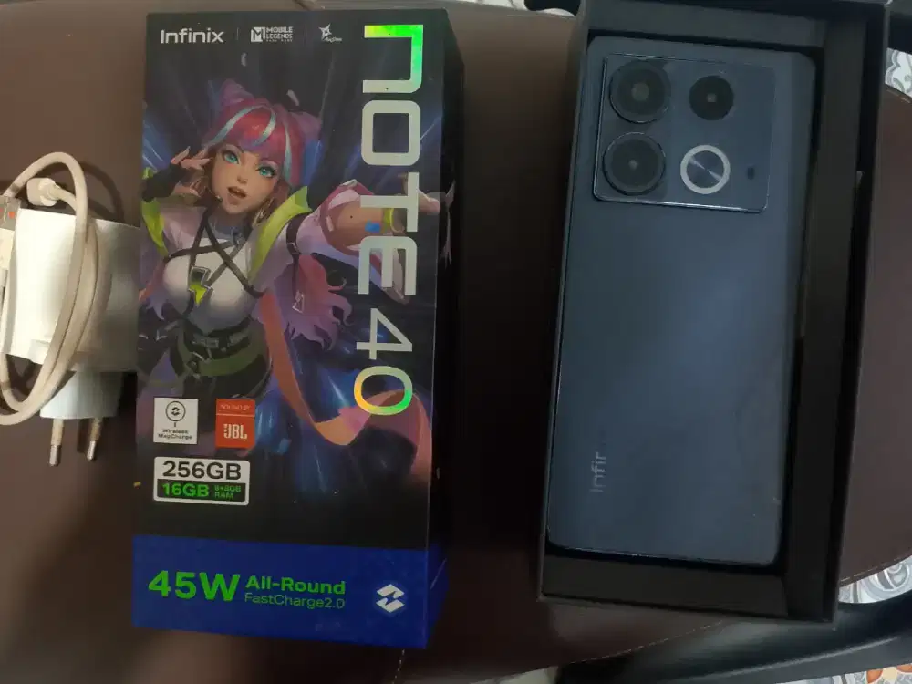 Infinix not 40 ram 8+8/256 Kel hp+box+cassan