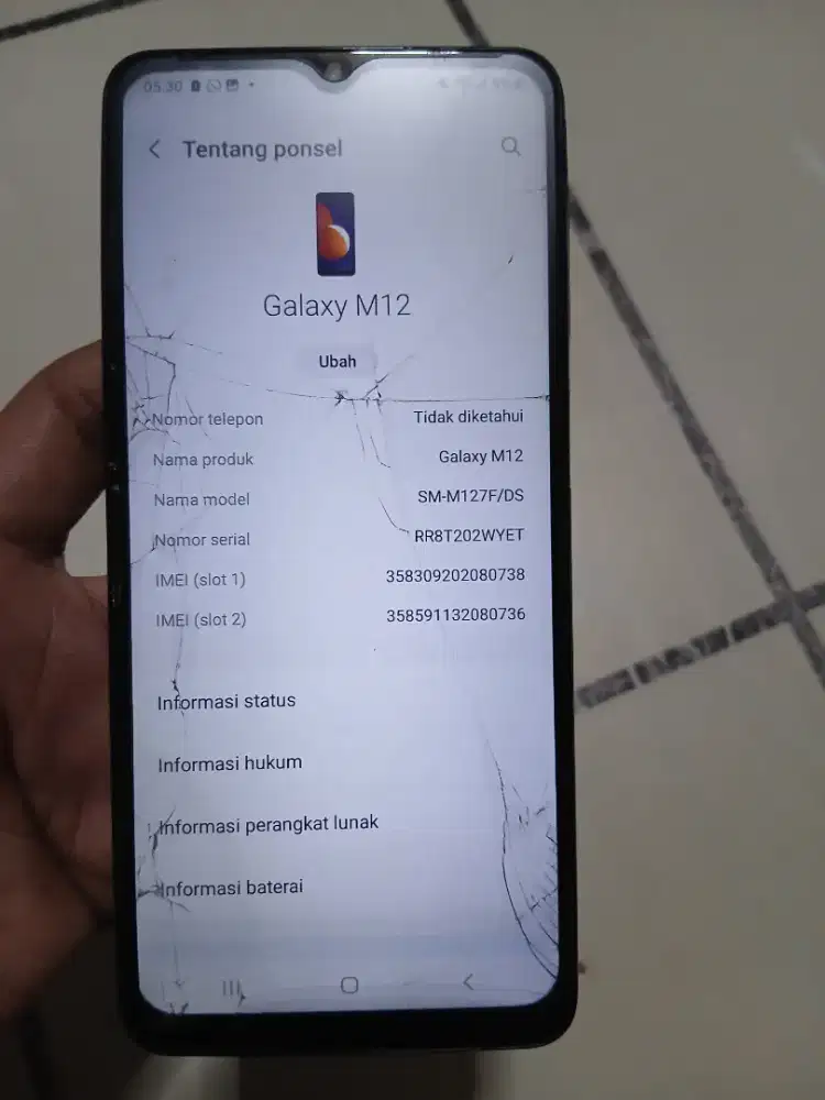 Samsung m12 ram 4/64