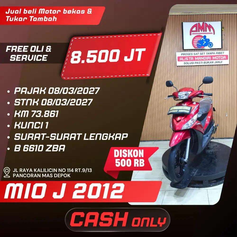 MIO J 2012, CASH ONLY, CC, KREDIVO