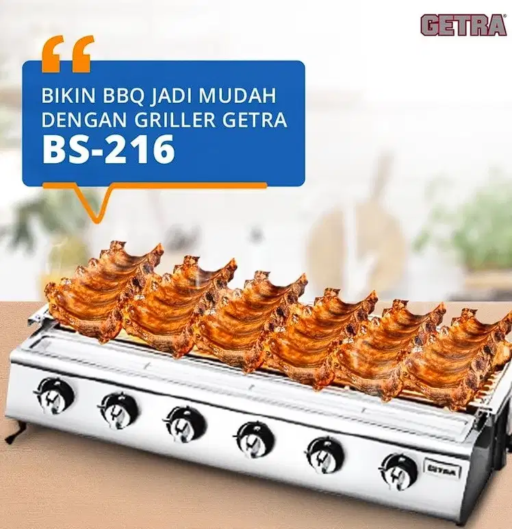 KOMPOR PEMANGGANG GETRA BS216 BS 216 BS-216 GRILLER 6 TUNGKU