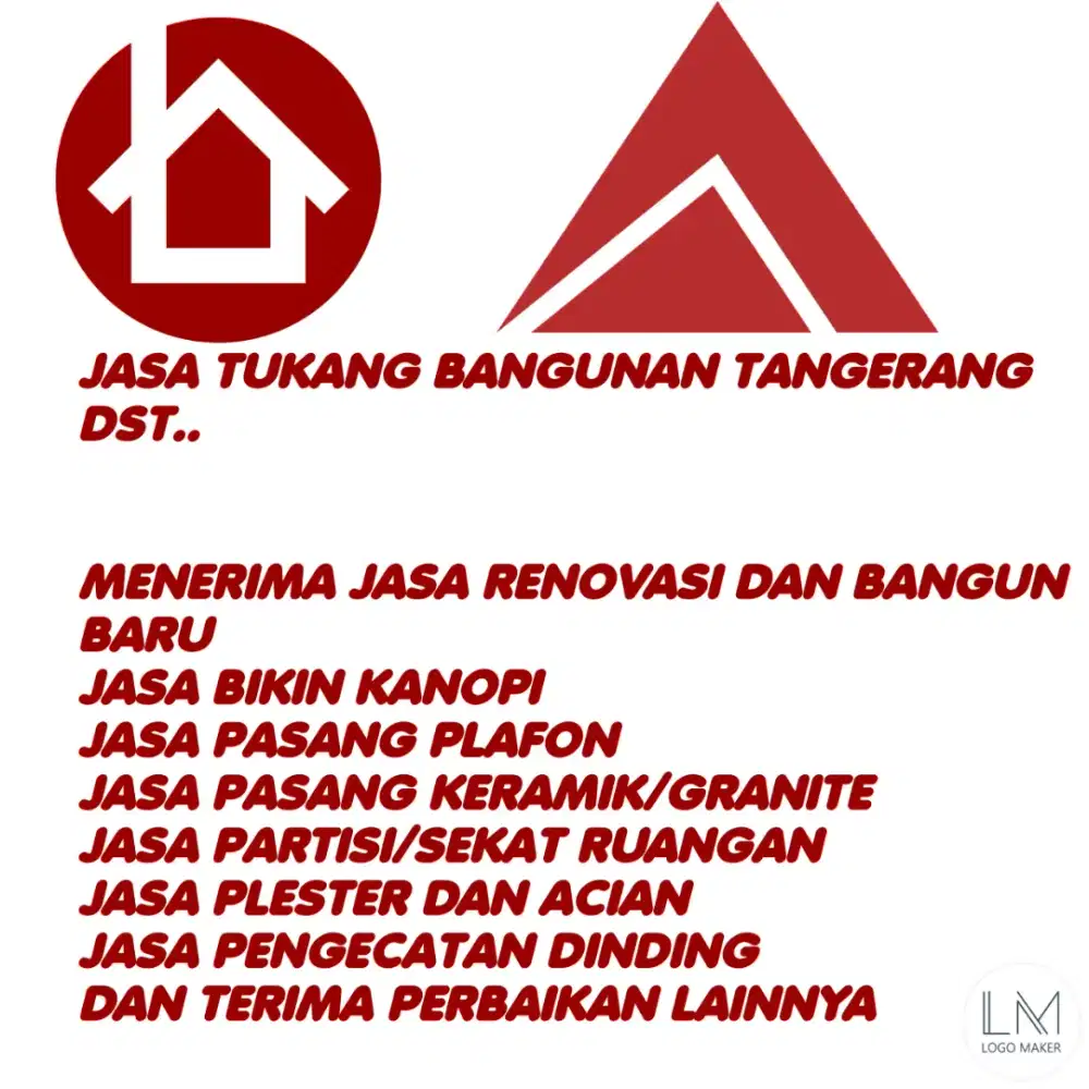 Tukang bangunan, Menerima jasa perbaikan, renovasi dan bangun baru