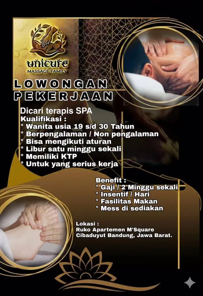 Lowongan terapis massage family