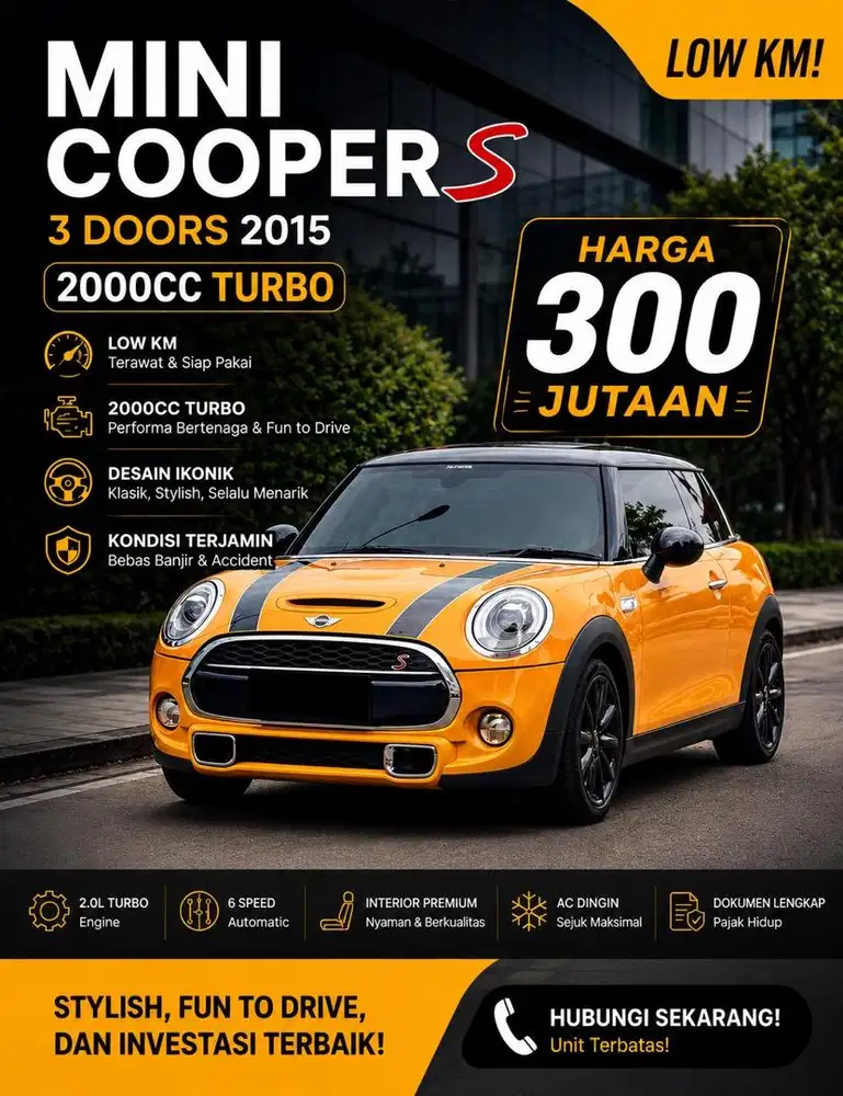 Mini Cooper S 2.0 Turbo 2014 2015 Garansi 1 Tahun Mesin dan Transmisi