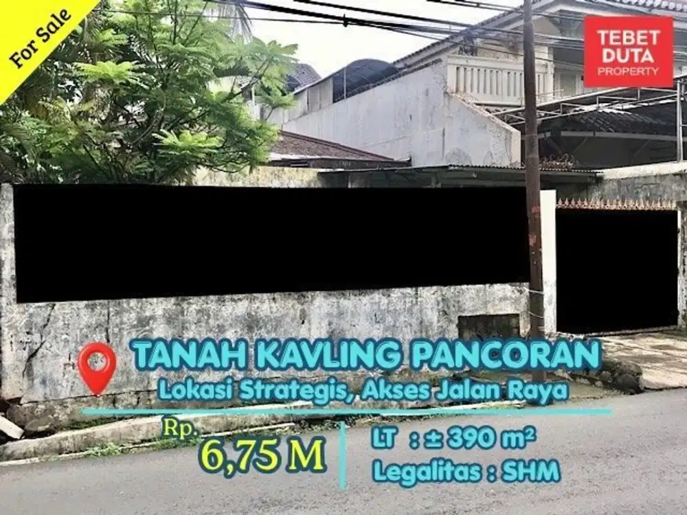 Dijual Tanah Kavling Pengadegan Pancoran Cocok Buat Usaha dan Kantor Akses Jalan Raya
