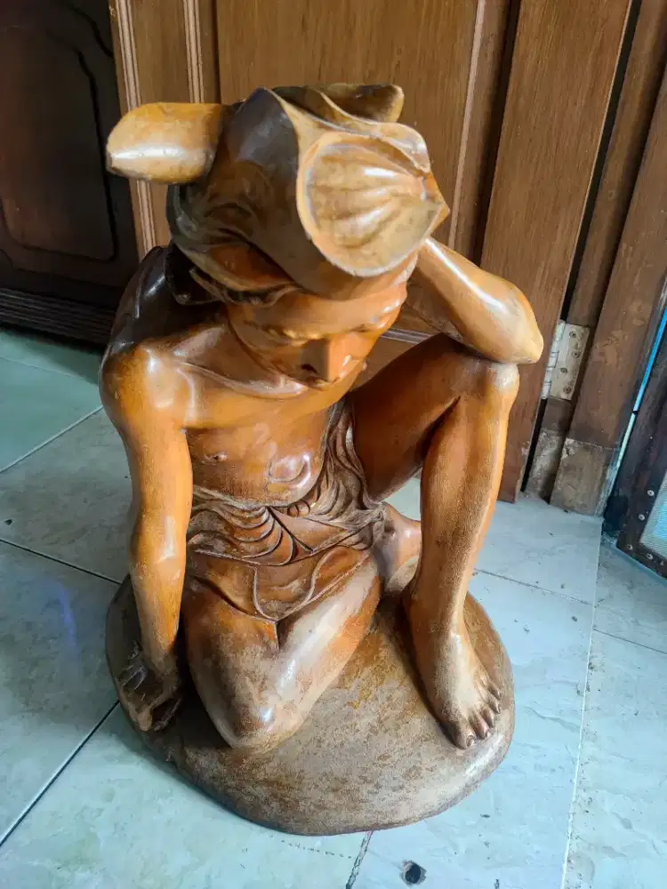 Pajangan hiasan patung kakek, binatang