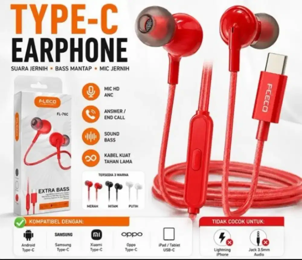 Headset tab c extra bass