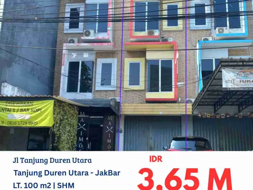 HFN0355 ruko 3 lantai di Tanjung Duren Utara Jakarta Barat