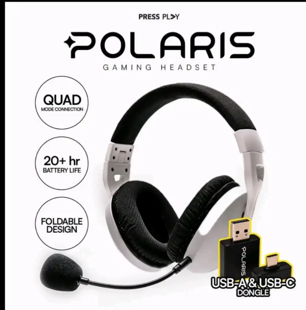 Headset Gaming Polaris press play with Mic