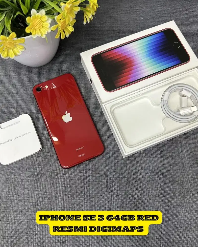 Iphone SE 3 2022 64GB red resmi