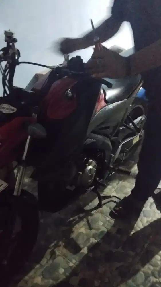 jual vixion all new merah hitam