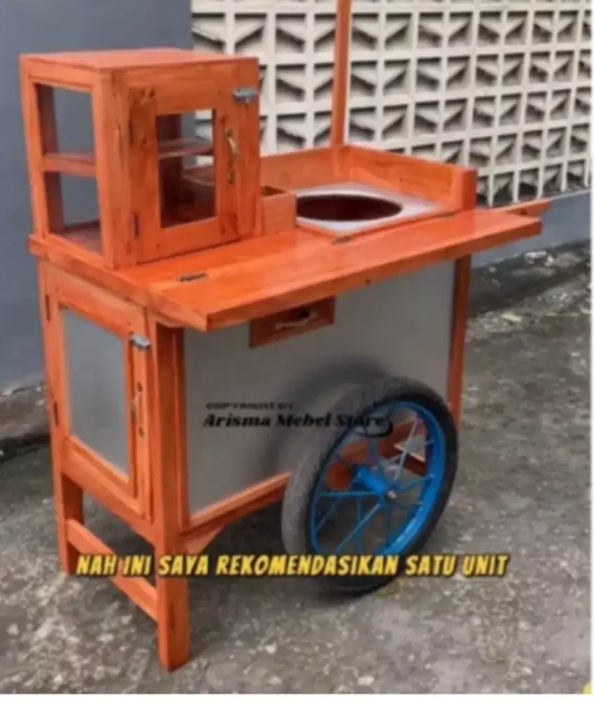 murah Gerobak Cilok dengan kompor dan regulator rinnai  bisa Nego