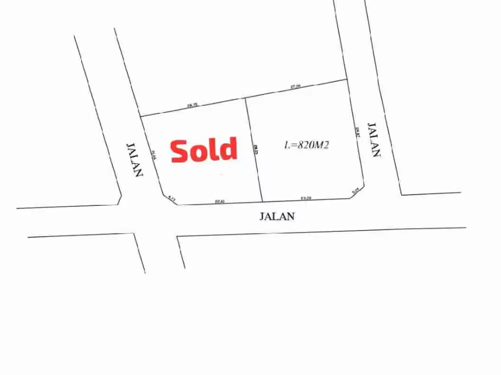 DIJUAL TANAH JALAN GUNUNG CATUR GATSU BARAT