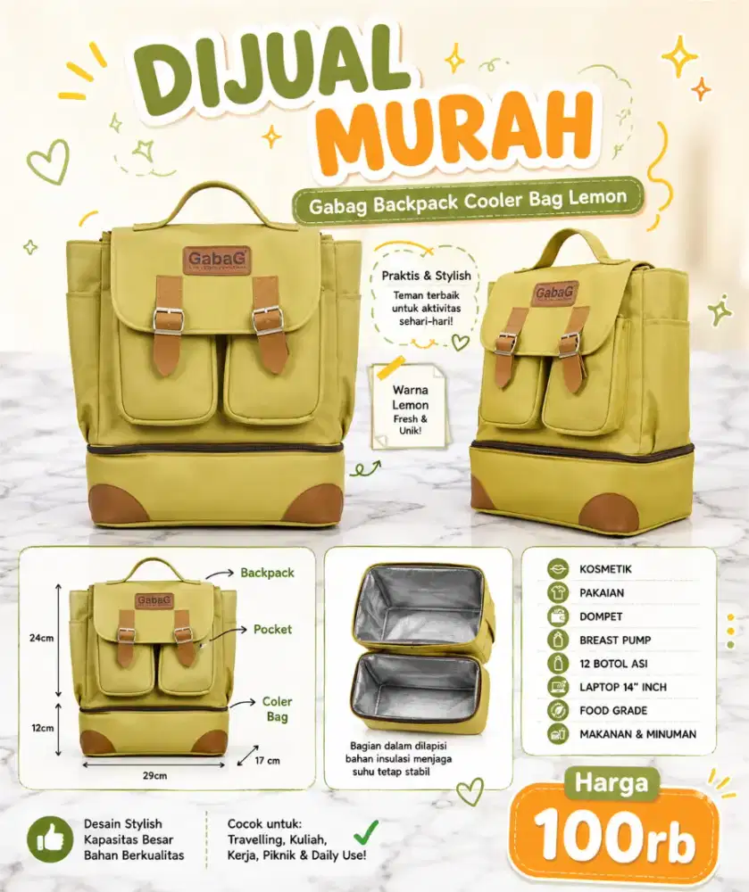 Gabag cooler bag #backpack #gabag #tas #asi