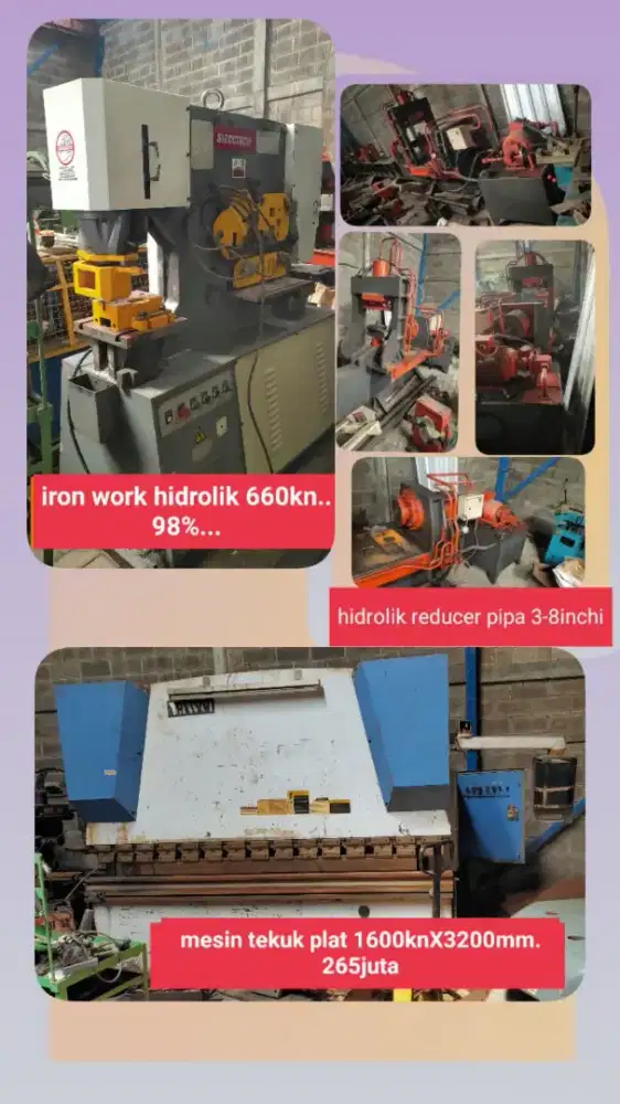 Mesin potong tekuk plat hidrolik