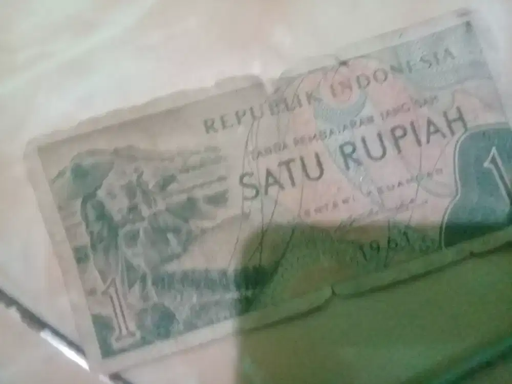 Uang kuno satu rupiah tahun 1961