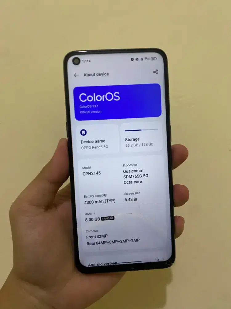 oppo reno5 5g 8/128gb