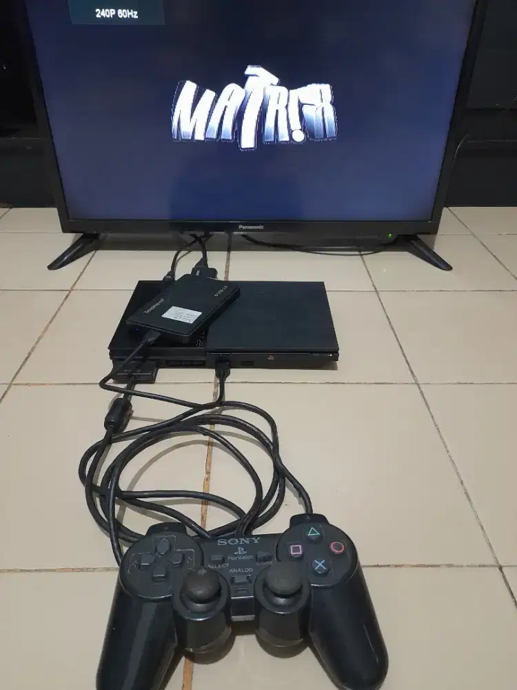 Jual Ps 2 Slim Matrix game Hardis external kpasitas 60gb