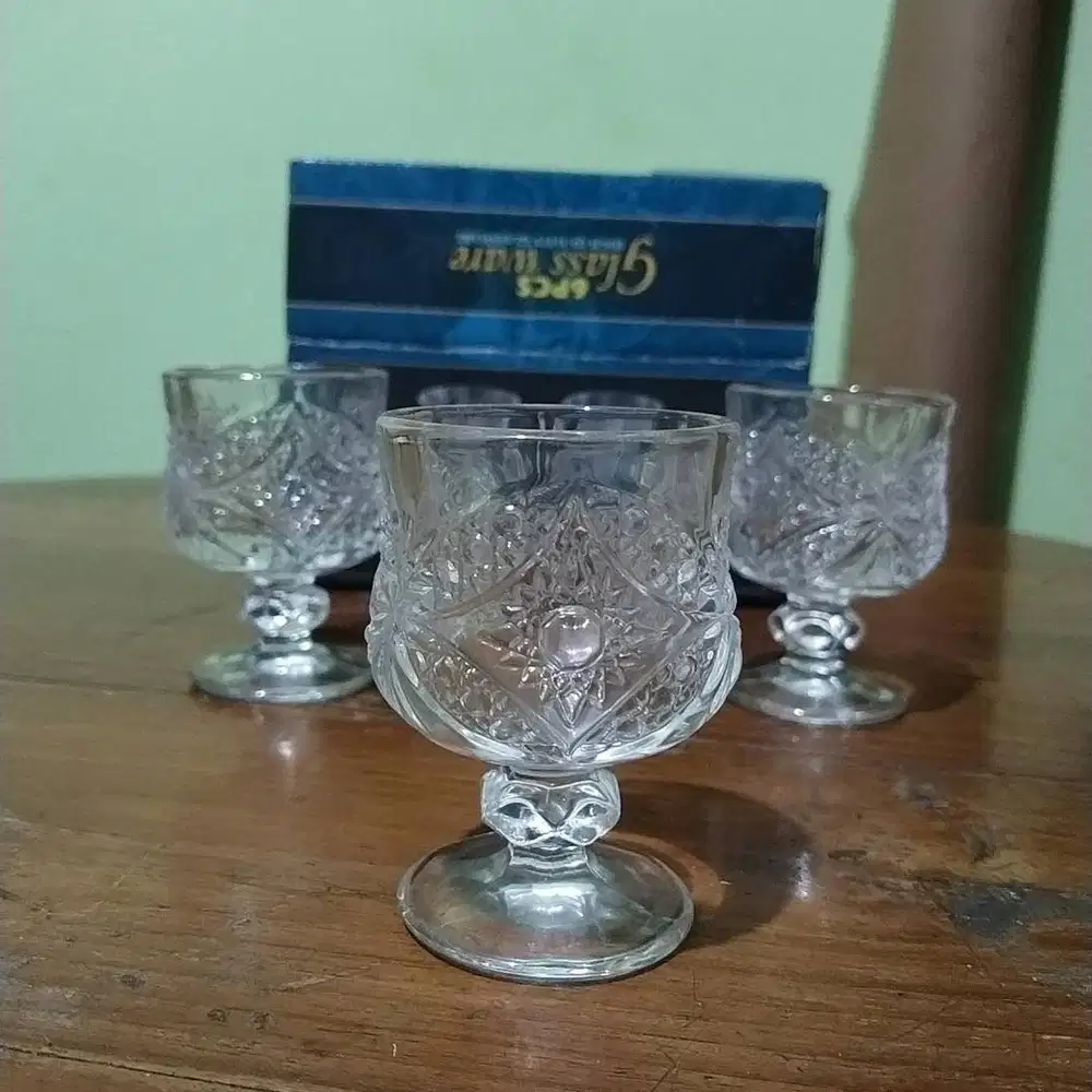 6pcs Gelas Cangkir Glass Crystal Champagne Wine lokasi rsud cengkareng