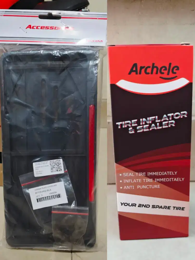 Cover Plat Nomor Original AHM (bonus Tire Inflator)