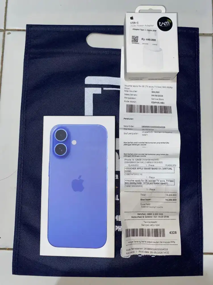 Iphone 16 basic 128 ibox cc 0 baru buka segel
