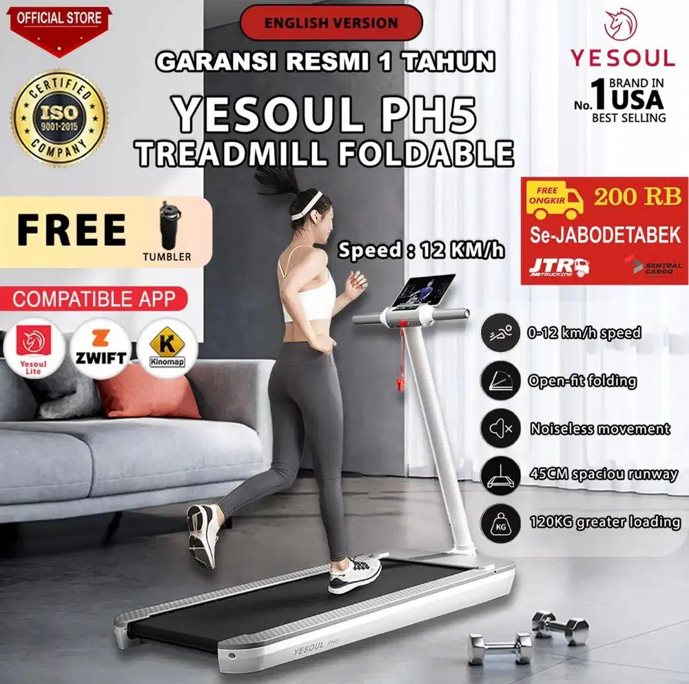 Dijual second treadmill Yesoul PH5 like new