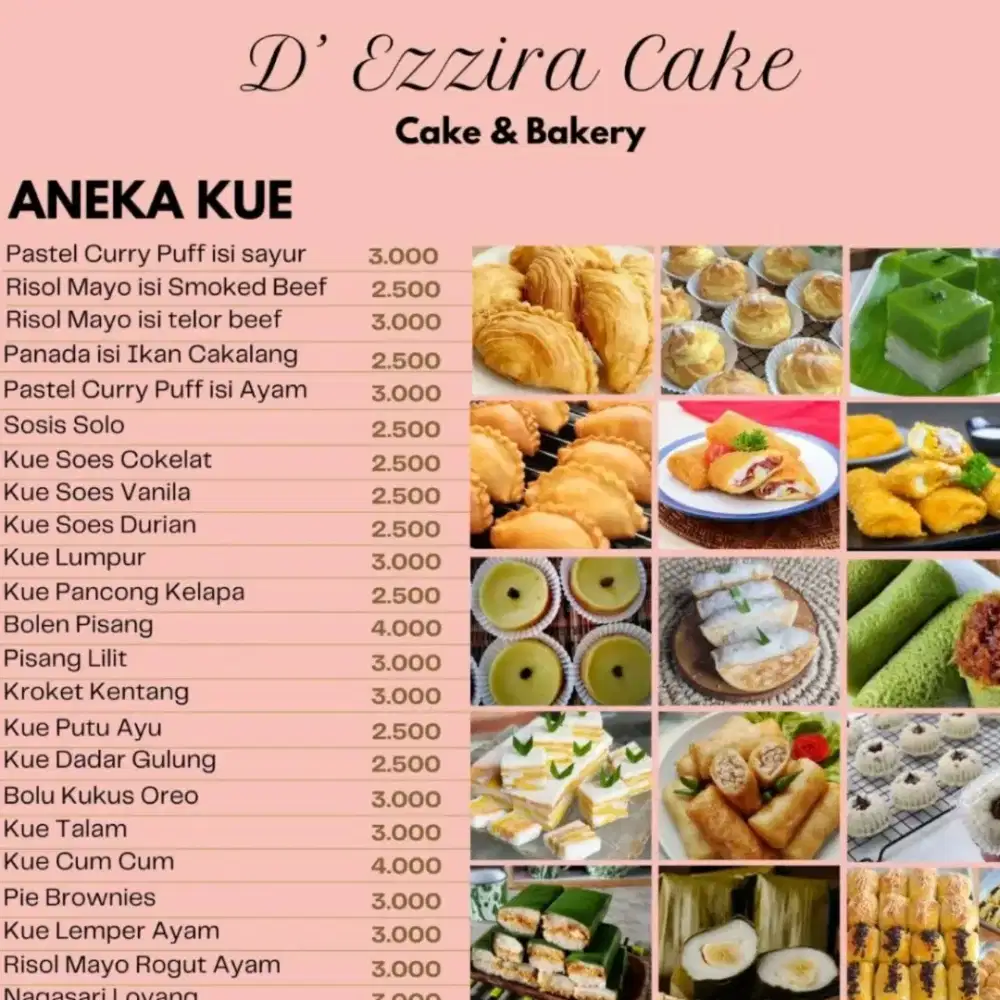 Menyediakan kue dan roti untuk acara sehari hari