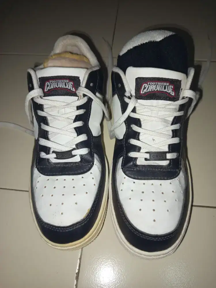Sepatu Corvalue Footwear Hiratsuka 007 Black White Original Bekas
