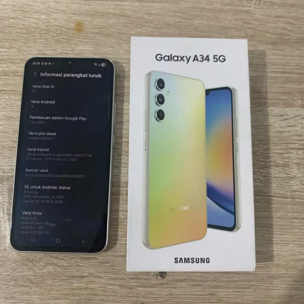 Samsung Galaxy A34 5g 8/128gb fullset ex garansi resmi