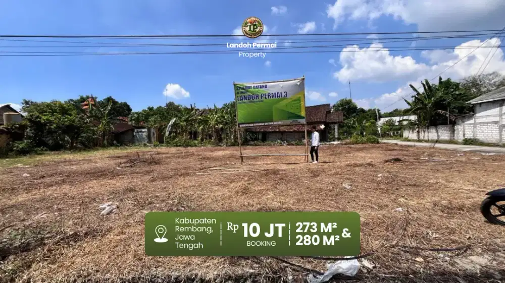 FOR SALE - TANAH KAVLING KOSONG - SIAP BANGUN - REMBANG