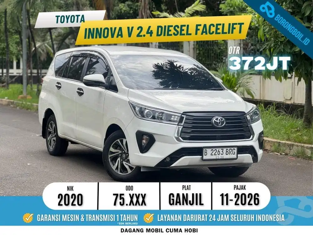TERMURAH!!INNOVA 2.4 V DIESEL AT 2020 PUTIH FAVORIT