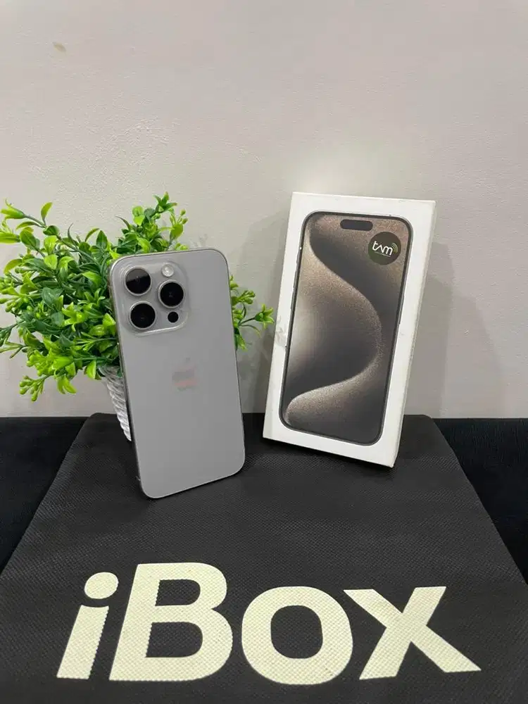 IPhone 15 Pro 128GB iBox Natural mulus Fullset Ori BH 90% 3Utool 98