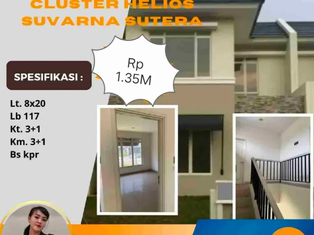 Rumah Murah SHM Helios Type Hanna Suvarna Sutera Cikupa Tangerang