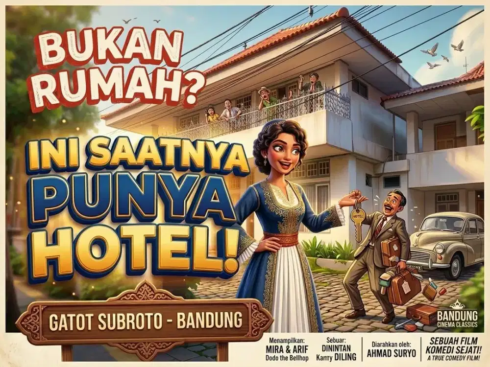DIJUAL HOTEL DI GATOR SUBROTO, LENGKONG, ASIA AFRIKA, BANDUNG KOTA.