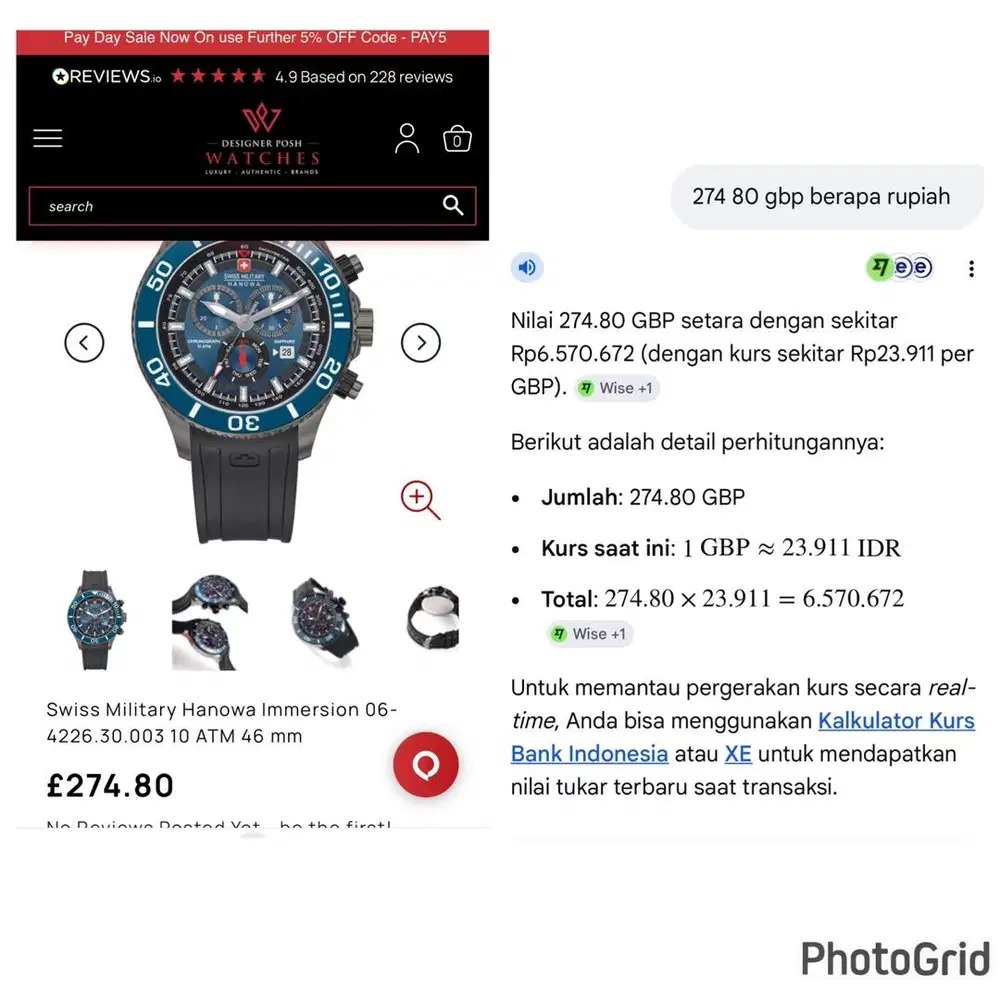 Jam tangan swiss military hanowa