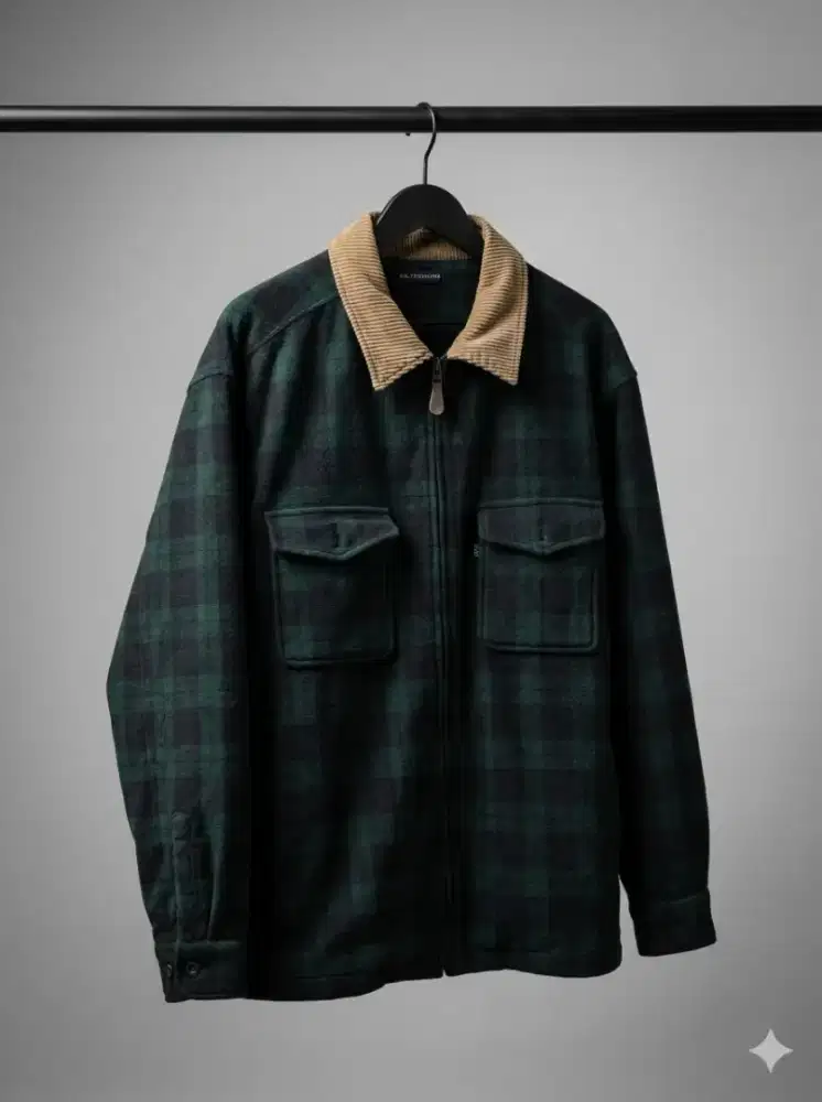 Flanel outer jacket impor