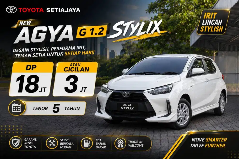 PROMO TERMURAH CICILAN 3JT TOYOTA AGYA 1.2 G STYLIX