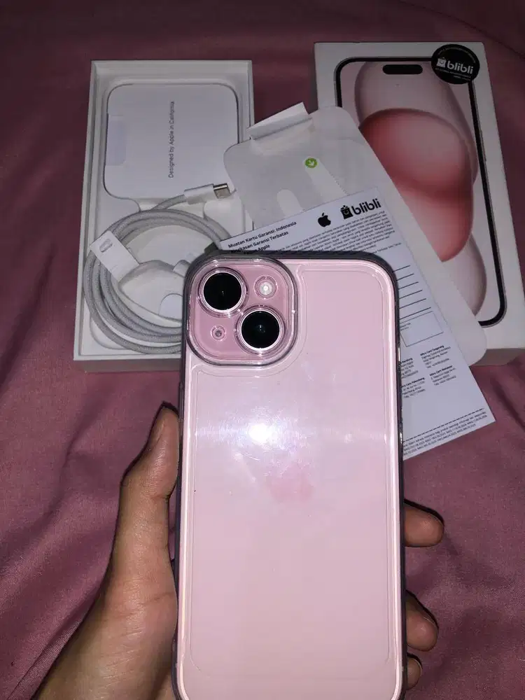 iPhone 15 128GB Resmi Blibli - Like New - BH 100% - Garansi Aktif