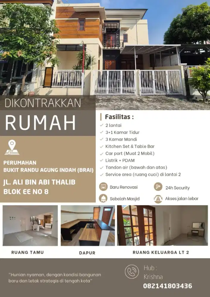 Dikontrakkan Rumah Randu Agung