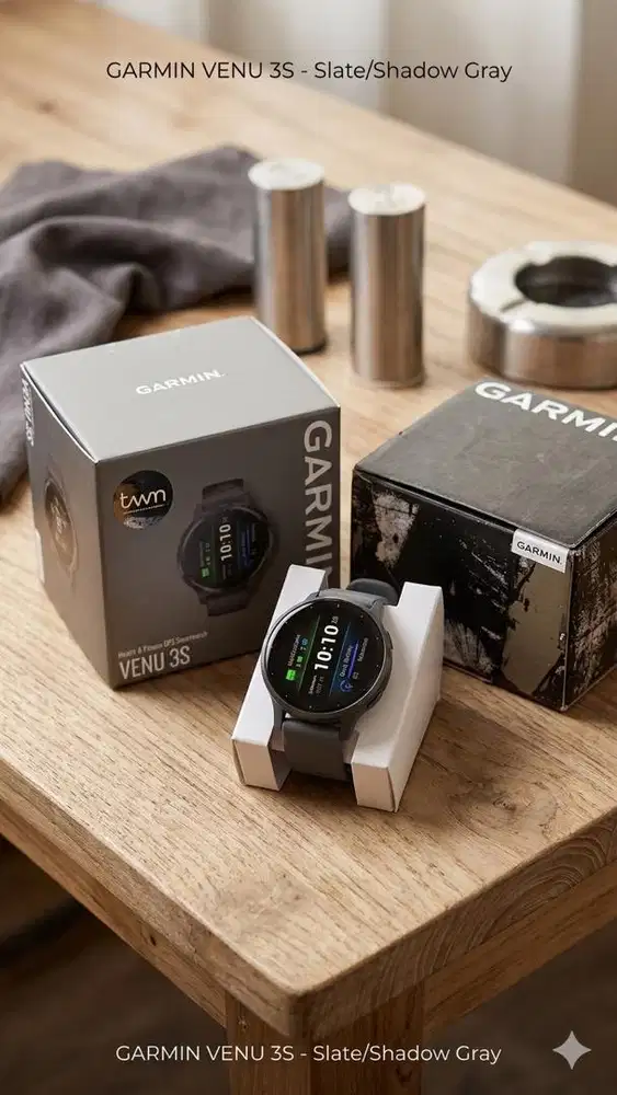 Garmin Venu 3S Slate / Shadow Gray – Like New, Belum Pernah Dipakai