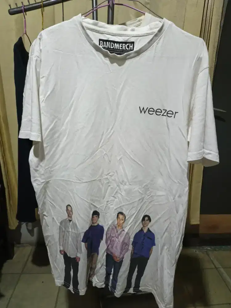 Kaos Band Weezer Blue Album White Preloved
