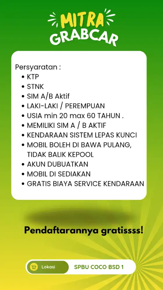 INFO LOKER DRIVER SEJABODETABEK