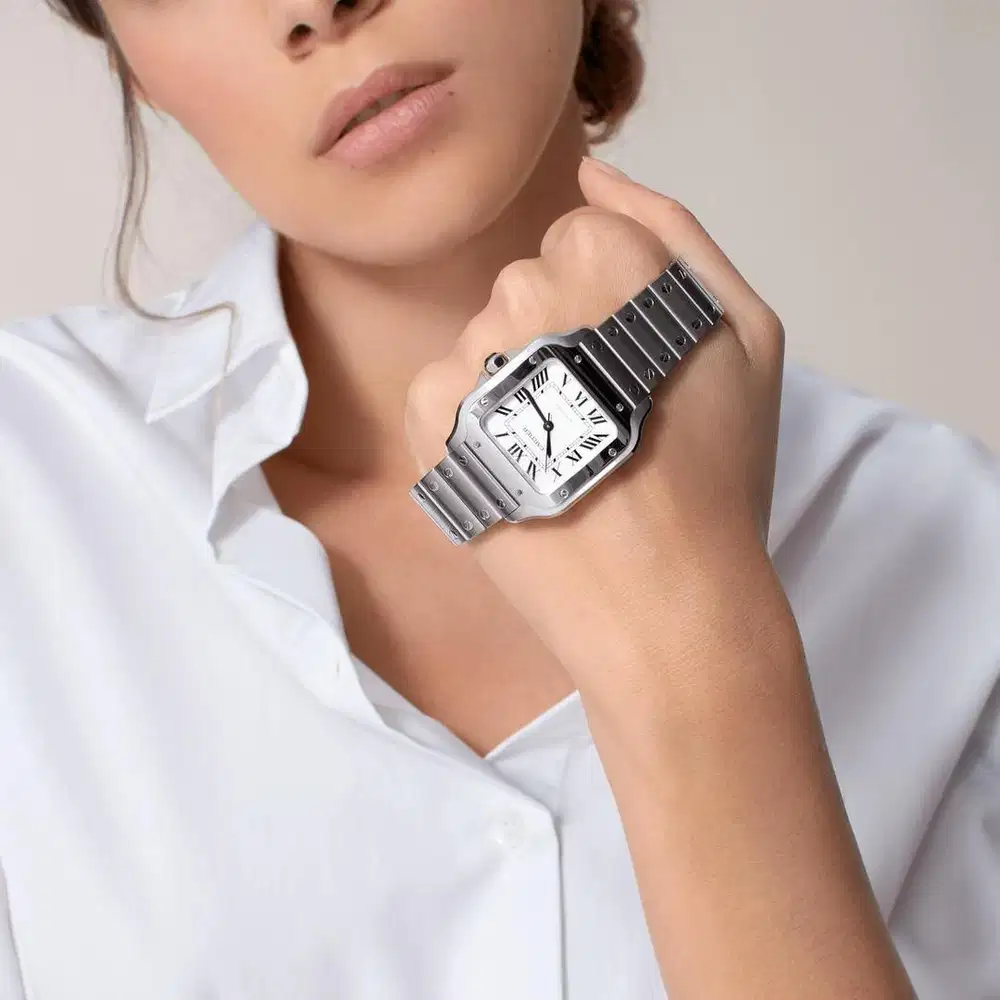 Cartier New Santos 100M Silver Dial Stainless Steel - New in Box
