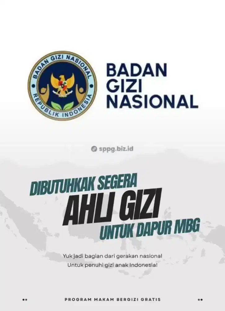 Dibutuhkan Ahli Gizi Untuk Dapur MBG