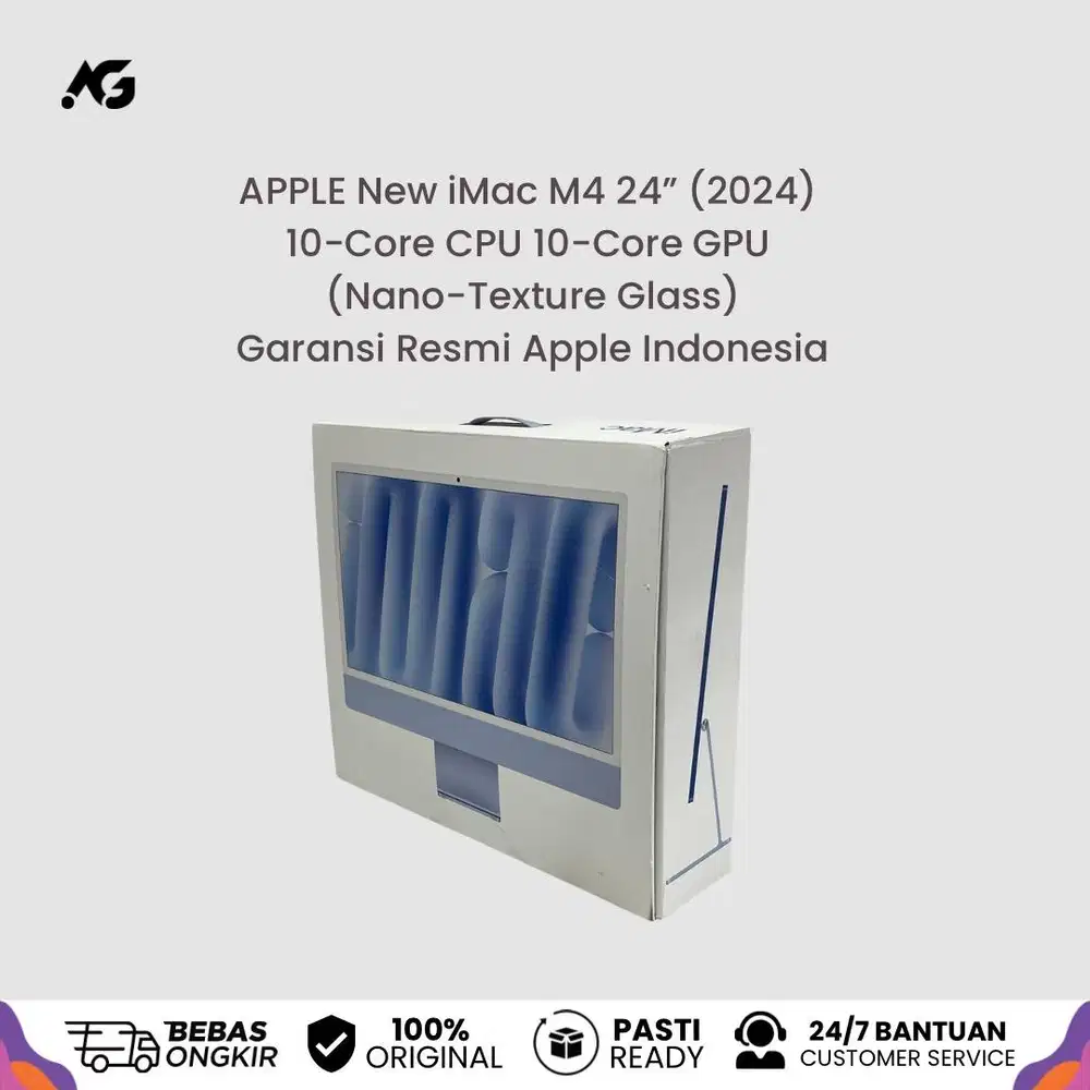 iMac M4 24” Inch (Nano Texture Glass) 16GB 256GB Resmi Apple Indonesia