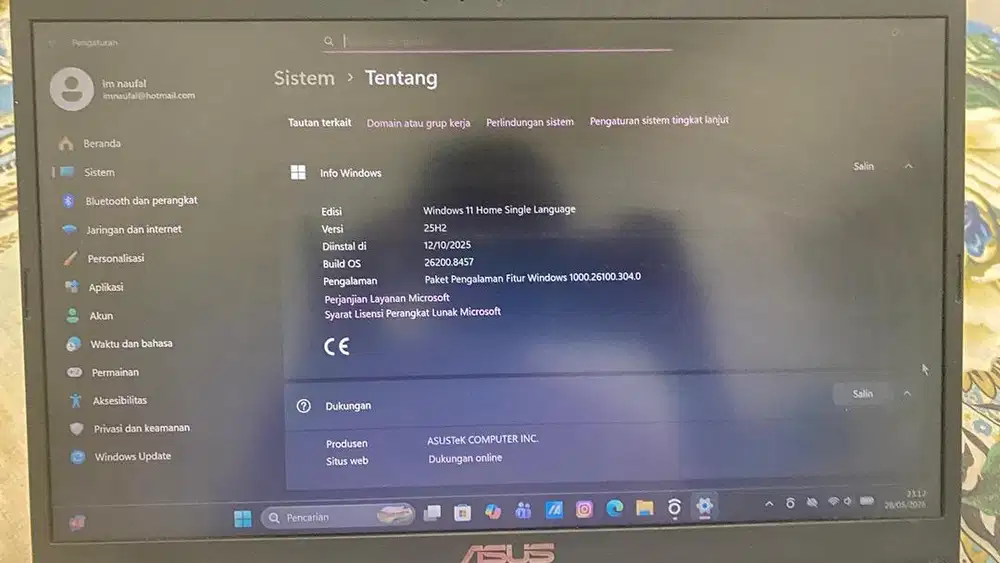 laptop asus Intel i3