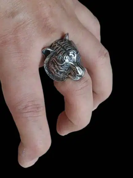 Cincin Kepala Harimau Stainless Steel