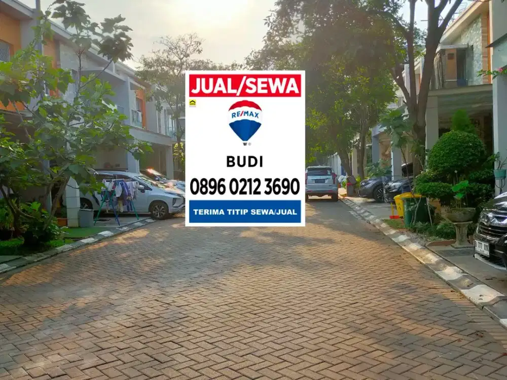 Disewa Dijual Rumah Sedayu City Kelapa Gading 3+1 KT Ada ac 2 Tk LT 9 X 12,5 Fasilitas Kolam Renang Fitness