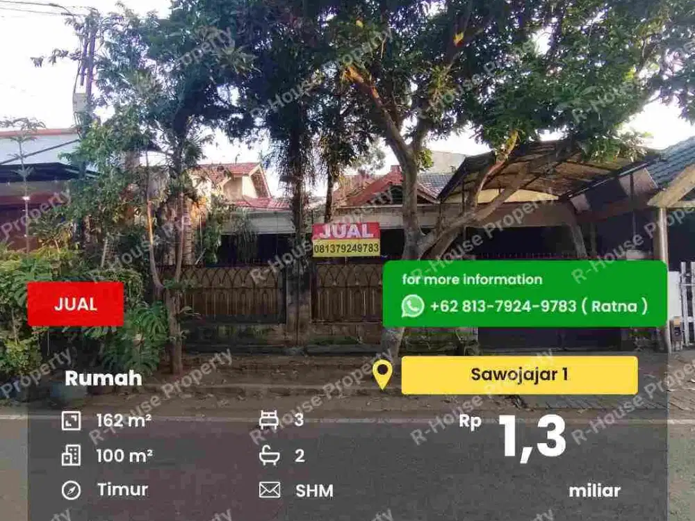 Rumah lokasi ramai dan strategis Sawojajar 1