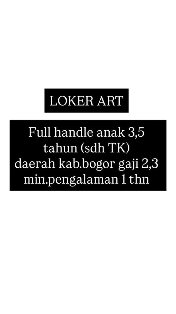 Di cari art jaga anak