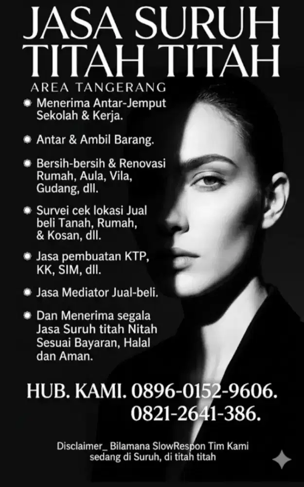 Menerima segala jenis jasa penuh tangguh jawab dan cekatan